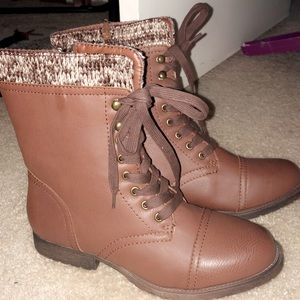 Brown Combat Boots